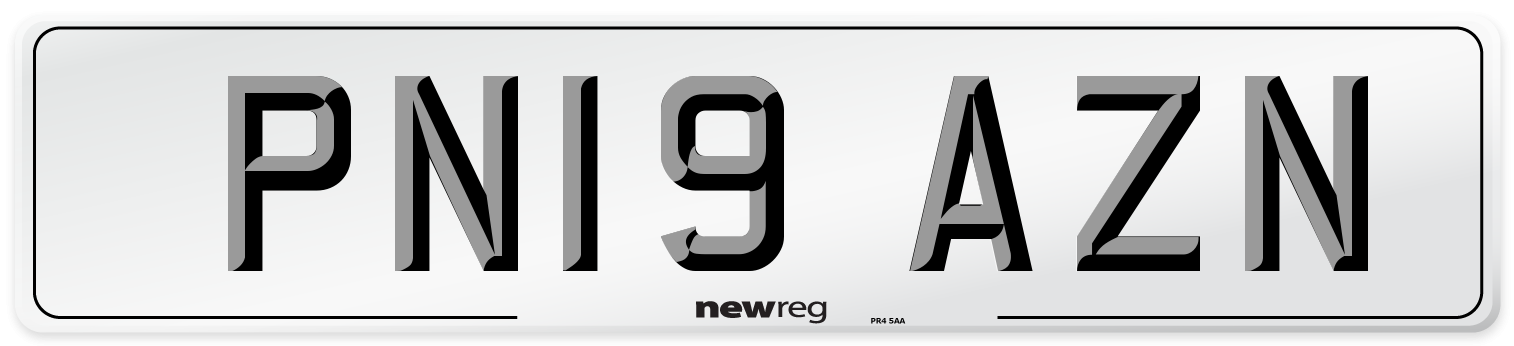 PN19 AZN Number Plate from New Reg